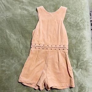 Size S Romper- beige colored & corduroy material